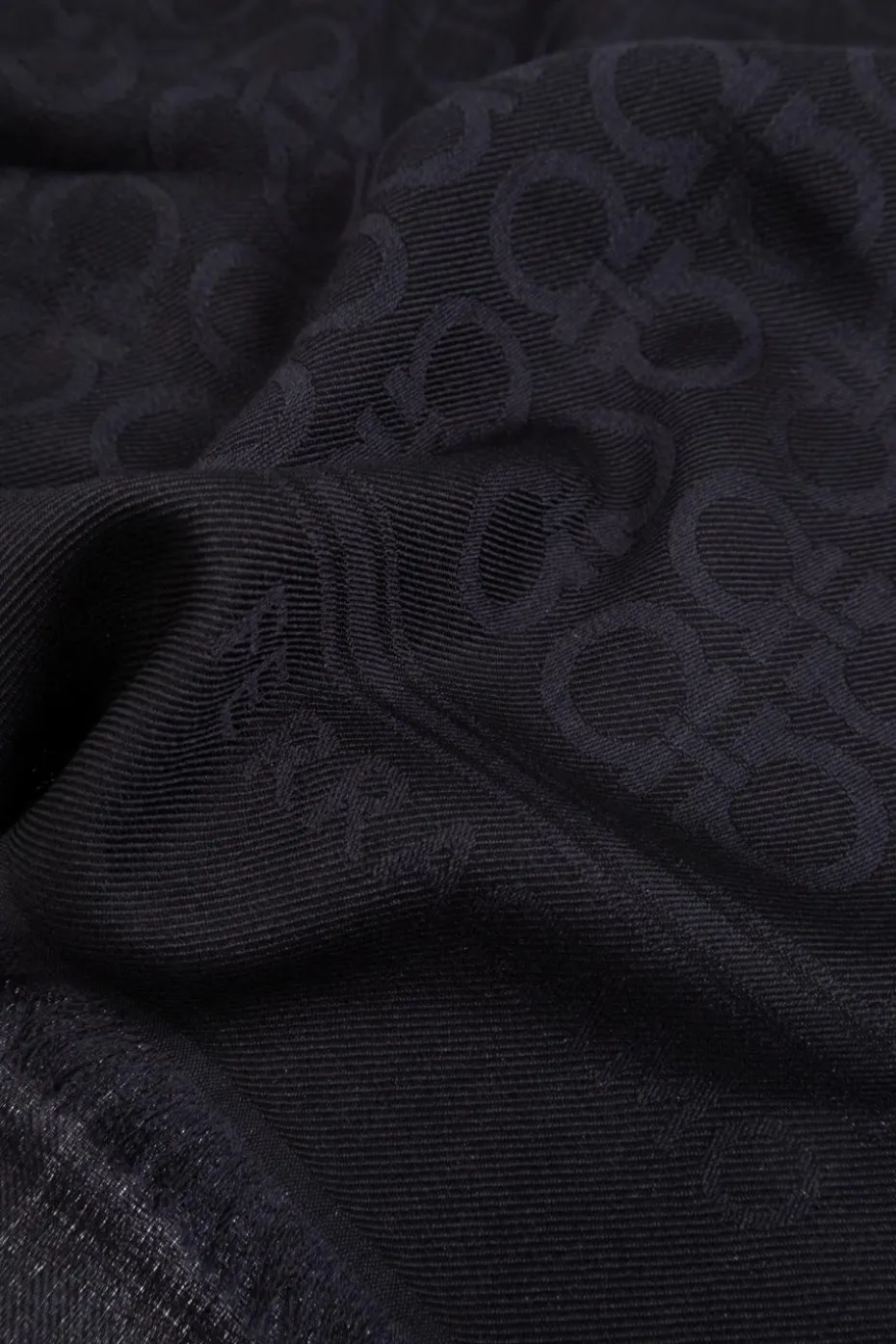 FERRAGAMO NAVY BLUE Scarf with monogram