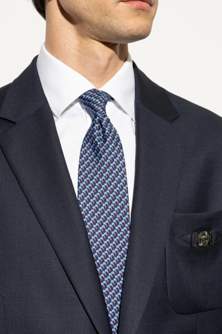 FERRAGAMO NAVY BLUE Silk tie