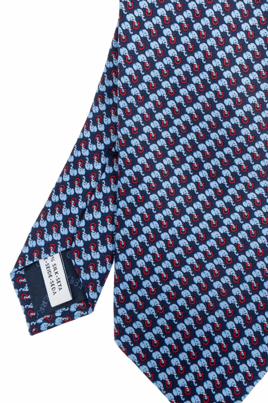 FERRAGAMO NAVY BLUE Silk tie
