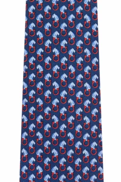 FERRAGAMO NAVY BLUE Silk tie