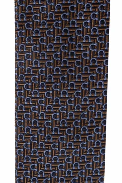 FERRAGAMO NAVY BLUE Silk tie