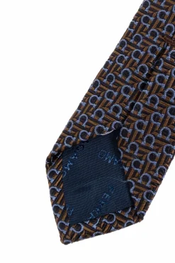 FERRAGAMO NAVY BLUE Silk tie