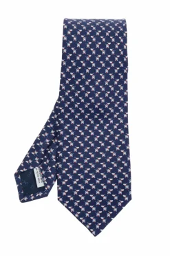 FERRAGAMO NAVY BLUE Silk tie
