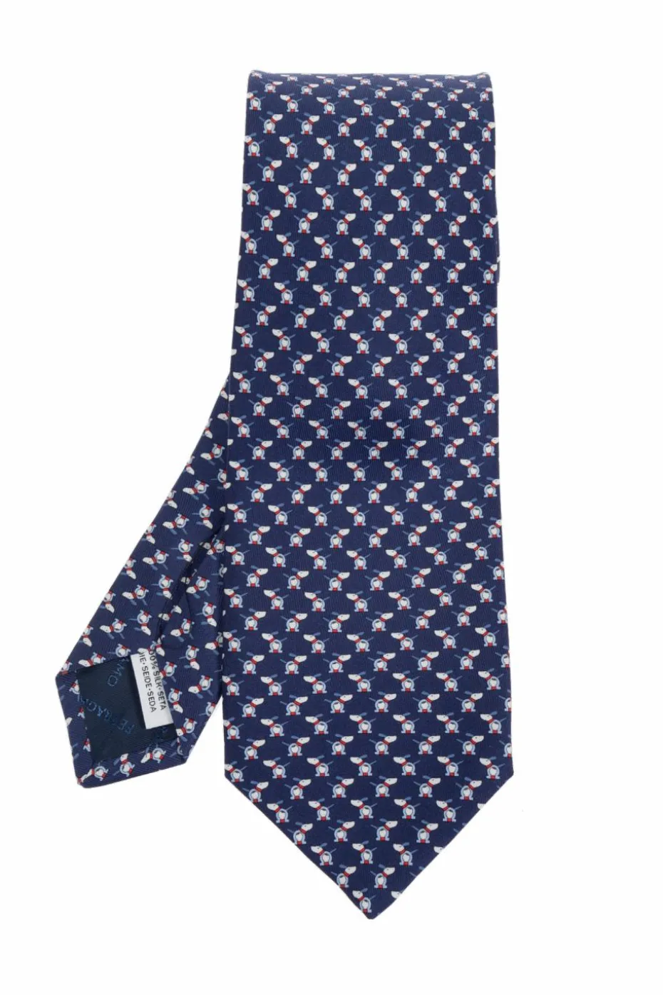 FERRAGAMO NAVY BLUE Silk tie