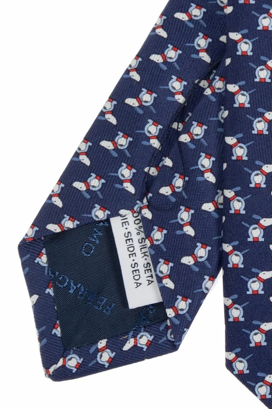 FERRAGAMO NAVY BLUE Silk tie
