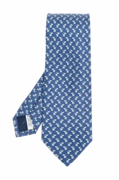 FERRAGAMO NAVY BLUE Silk tie