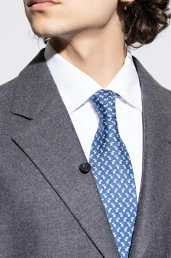 FERRAGAMO NAVY BLUE Silk tie