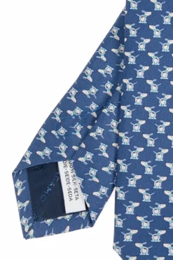 FERRAGAMO NAVY BLUE Silk tie