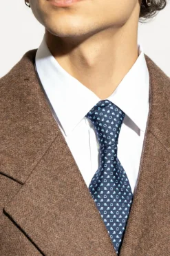FERRAGAMO NAVY BLUE Silk tie