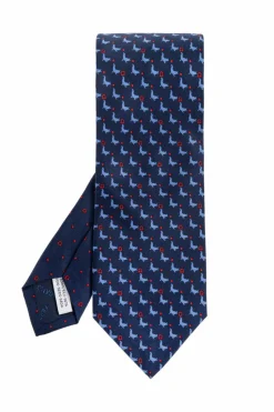 FERRAGAMO NAVY BLUE Silk tie