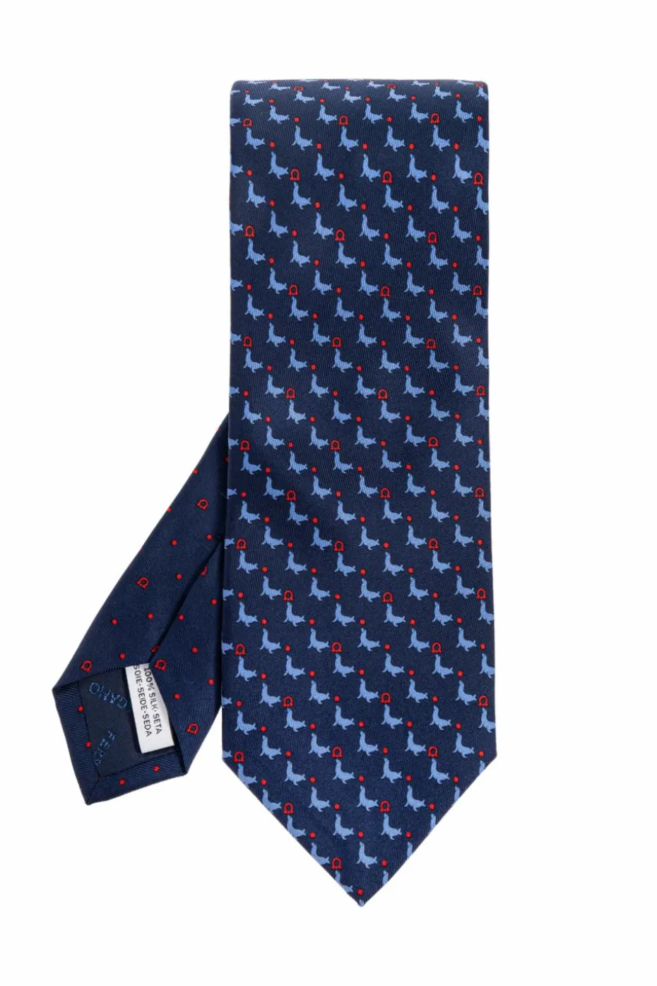 FERRAGAMO NAVY BLUE Silk tie