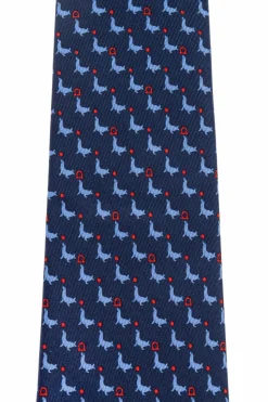 FERRAGAMO NAVY BLUE Silk tie