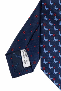 FERRAGAMO NAVY BLUE Silk tie