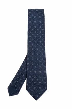 FERRAGAMO NAVY BLUE Silk tie