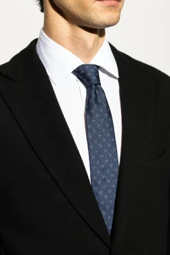 FERRAGAMO NAVY BLUE Silk tie