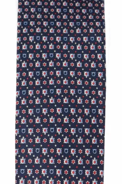 FERRAGAMO NAVY BLUE Silk tie