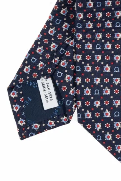 FERRAGAMO NAVY BLUE Silk tie