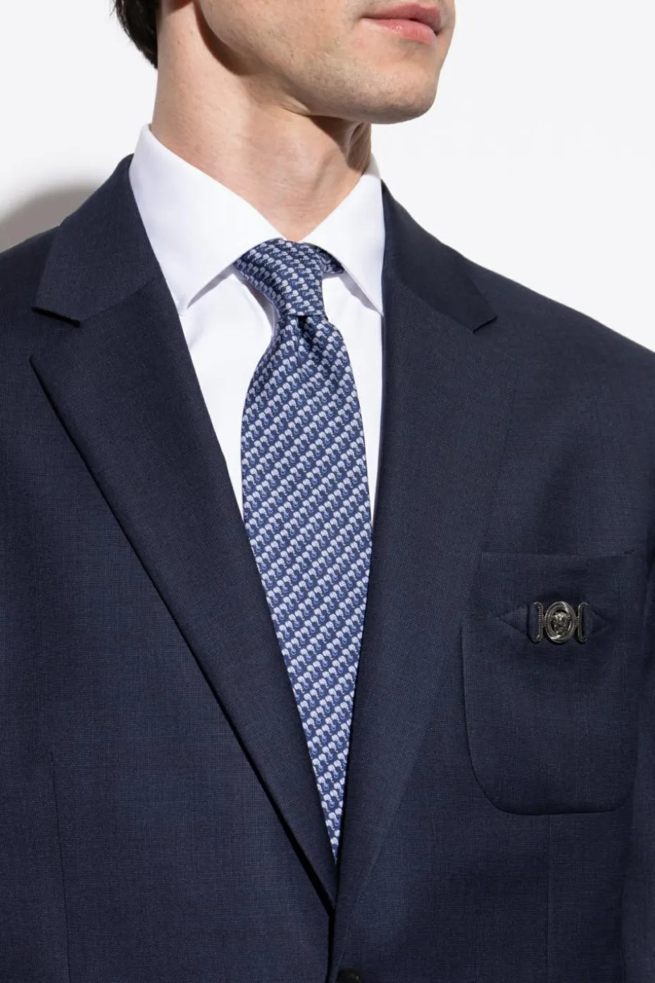 FERRAGAMO NAVY BLUE Silk tie