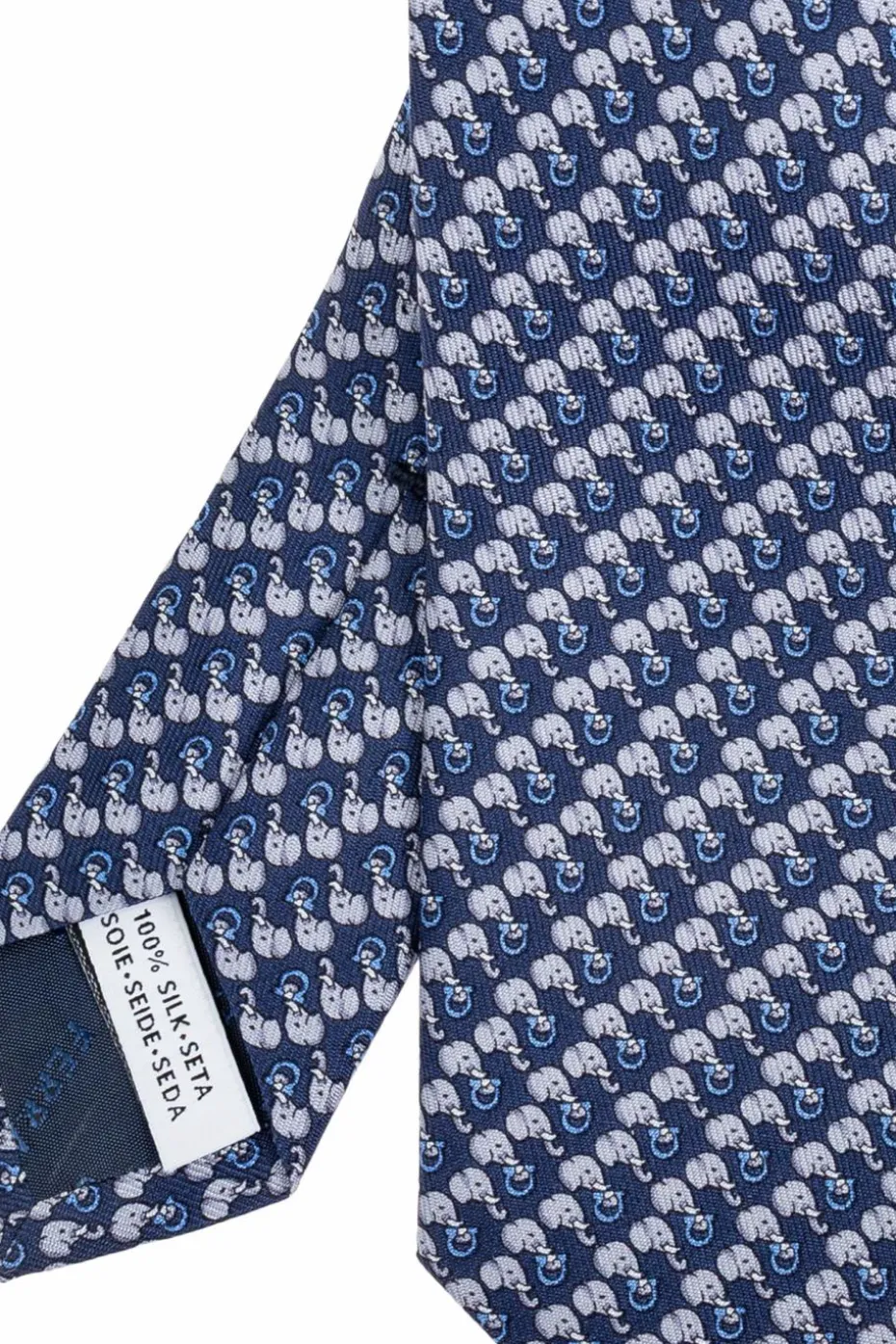 FERRAGAMO NAVY BLUE Silk tie