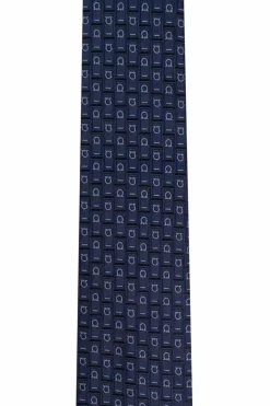 FERRAGAMO NAVY BLUE Silk Tie