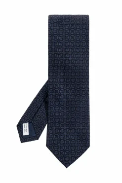 FERRAGAMO NAVY BLUE Silk tie