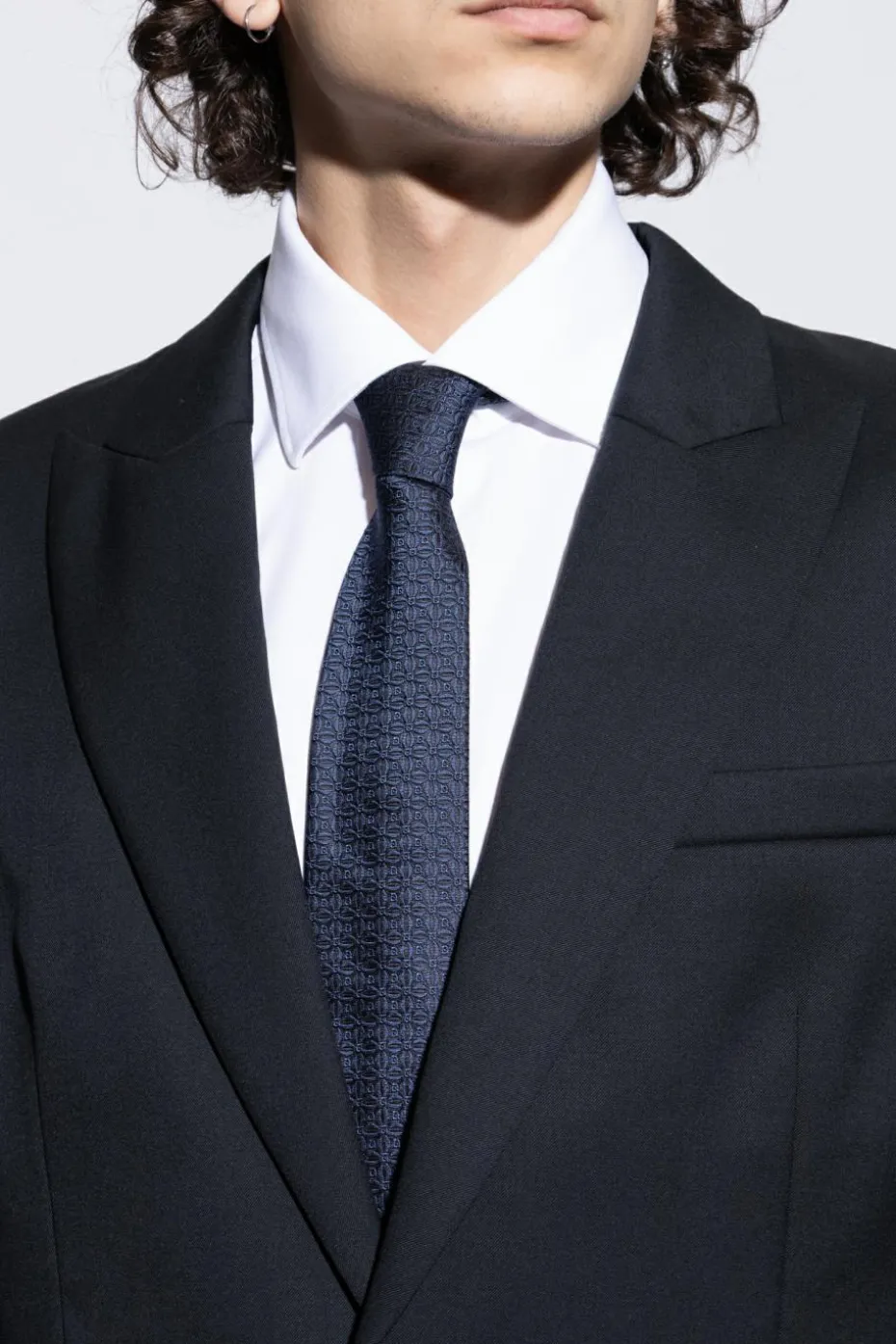 FERRAGAMO NAVY BLUE Silk tie