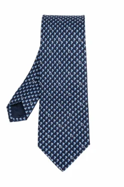FERRAGAMO NAVY BLUE Silk tie