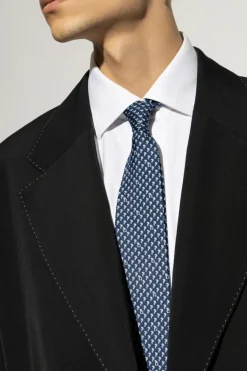 FERRAGAMO NAVY BLUE Silk tie