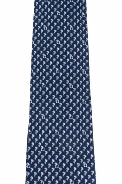 FERRAGAMO NAVY BLUE Silk tie