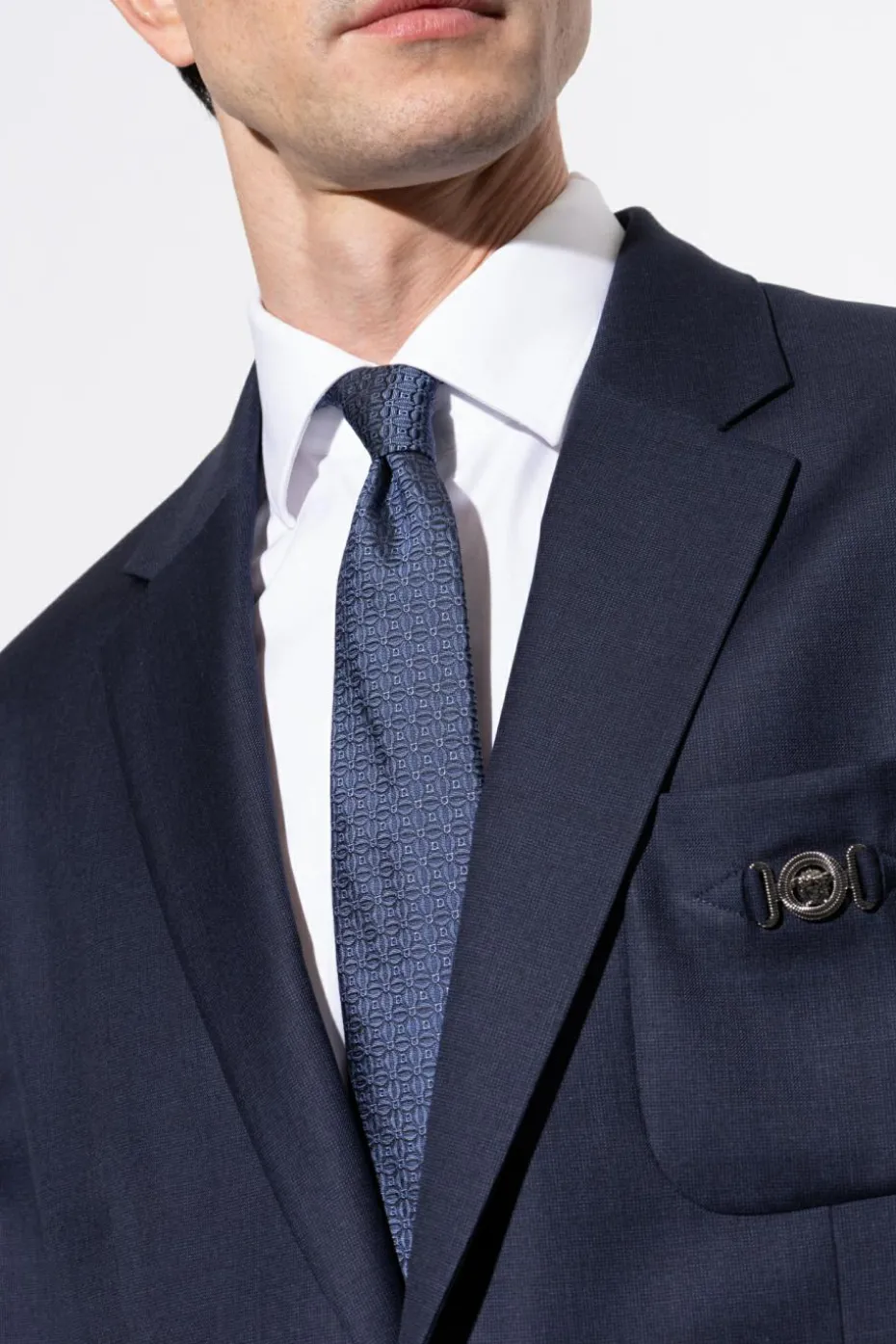 FERRAGAMO NAVY BLUE Silk tie