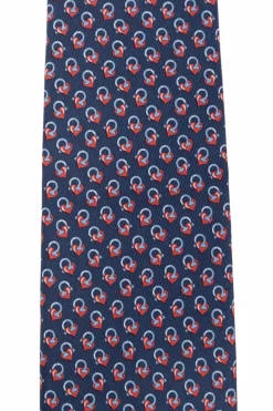 FERRAGAMO NAVY BLUE Silk tie