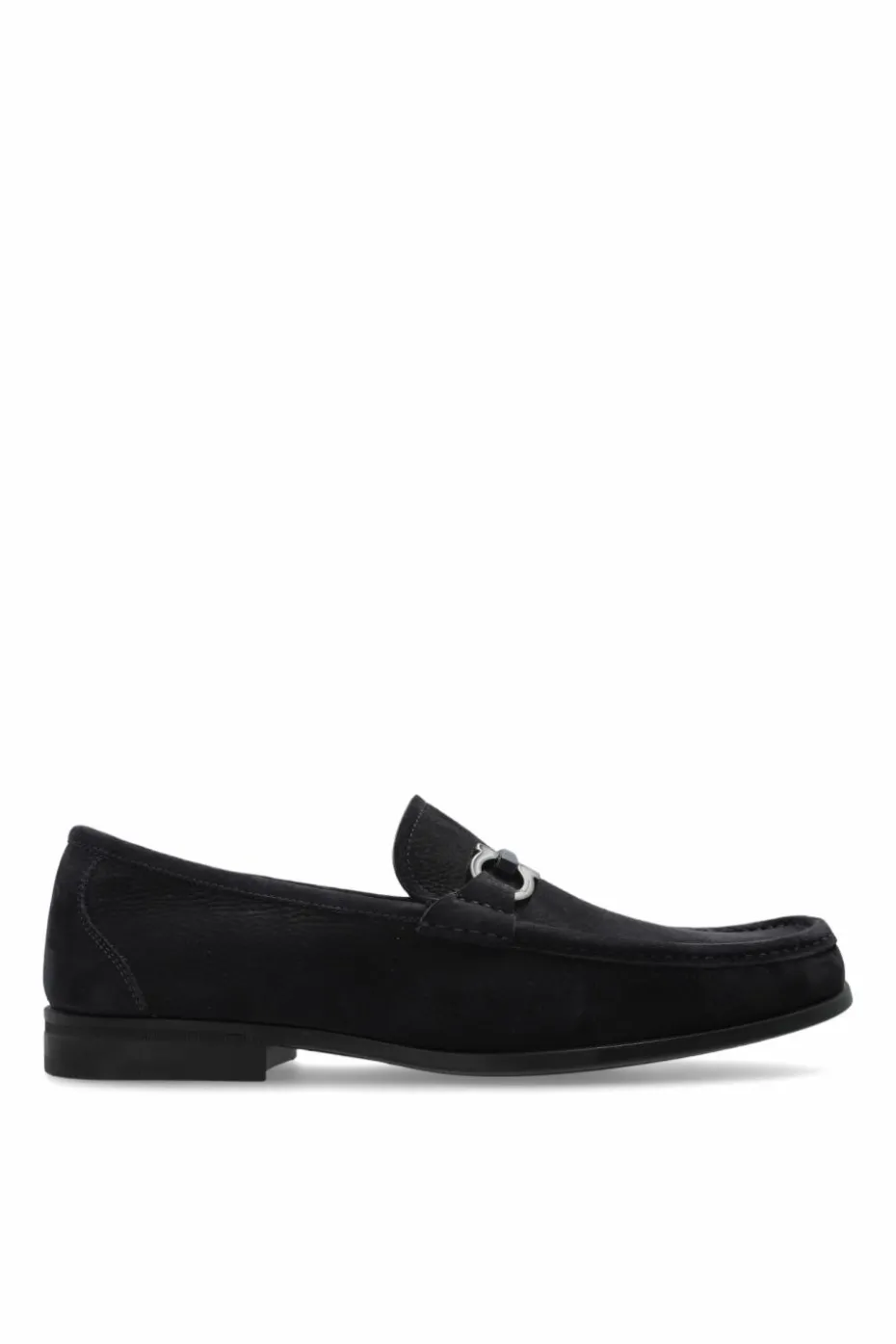 FERRAGAMO NAVY BLUE Suede shoes `Grandioso`