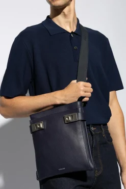 FERRAGAMO NAVY BLUE Twins shoulder bag