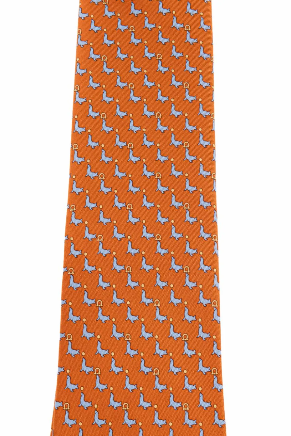FERRAGAMO ORANGE Silk tie