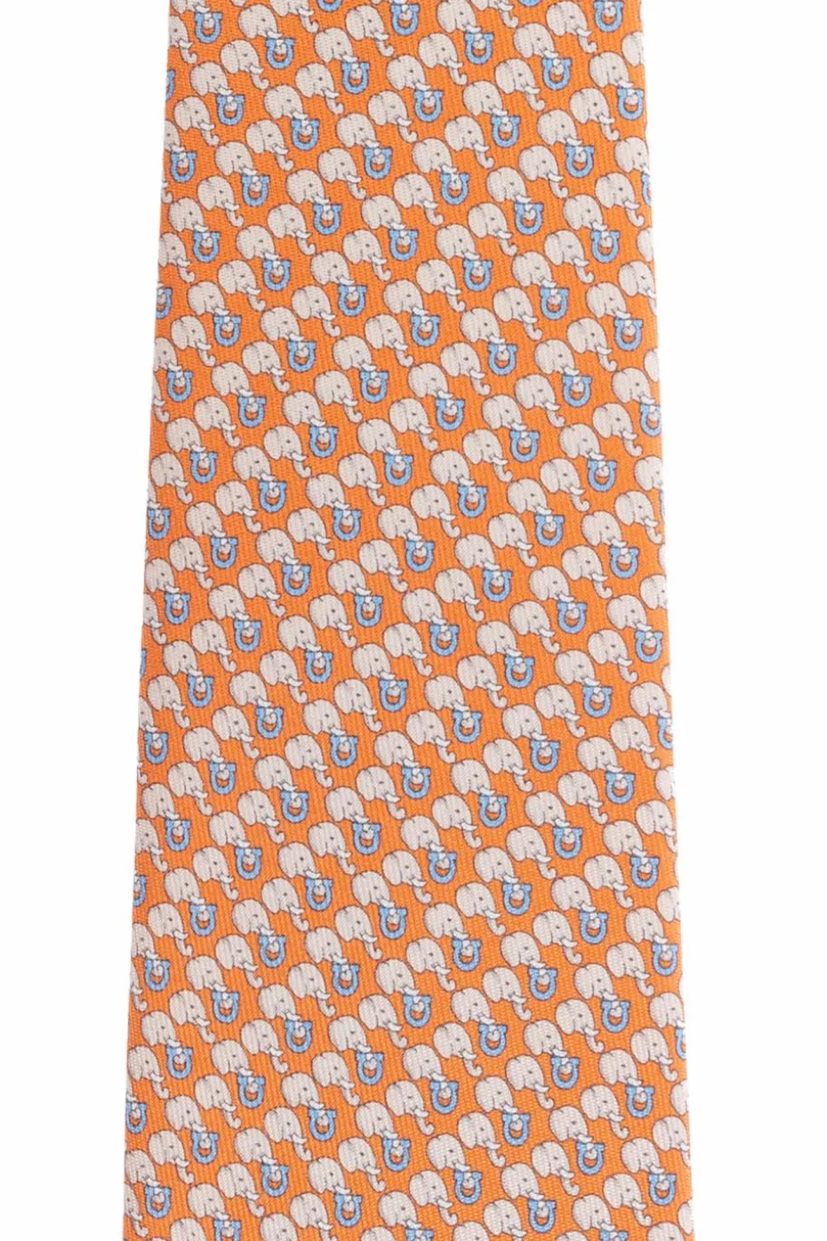 FERRAGAMO ORANGE Silk tie