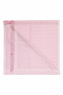 FERRAGAMO PINK Gancini scarf