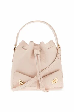 FERRAGAMO PINK Leather shoulder bag, bucket type