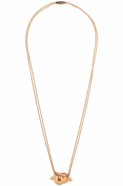 FERRAGAMO PINK Necklace with a logo-shaped pendant