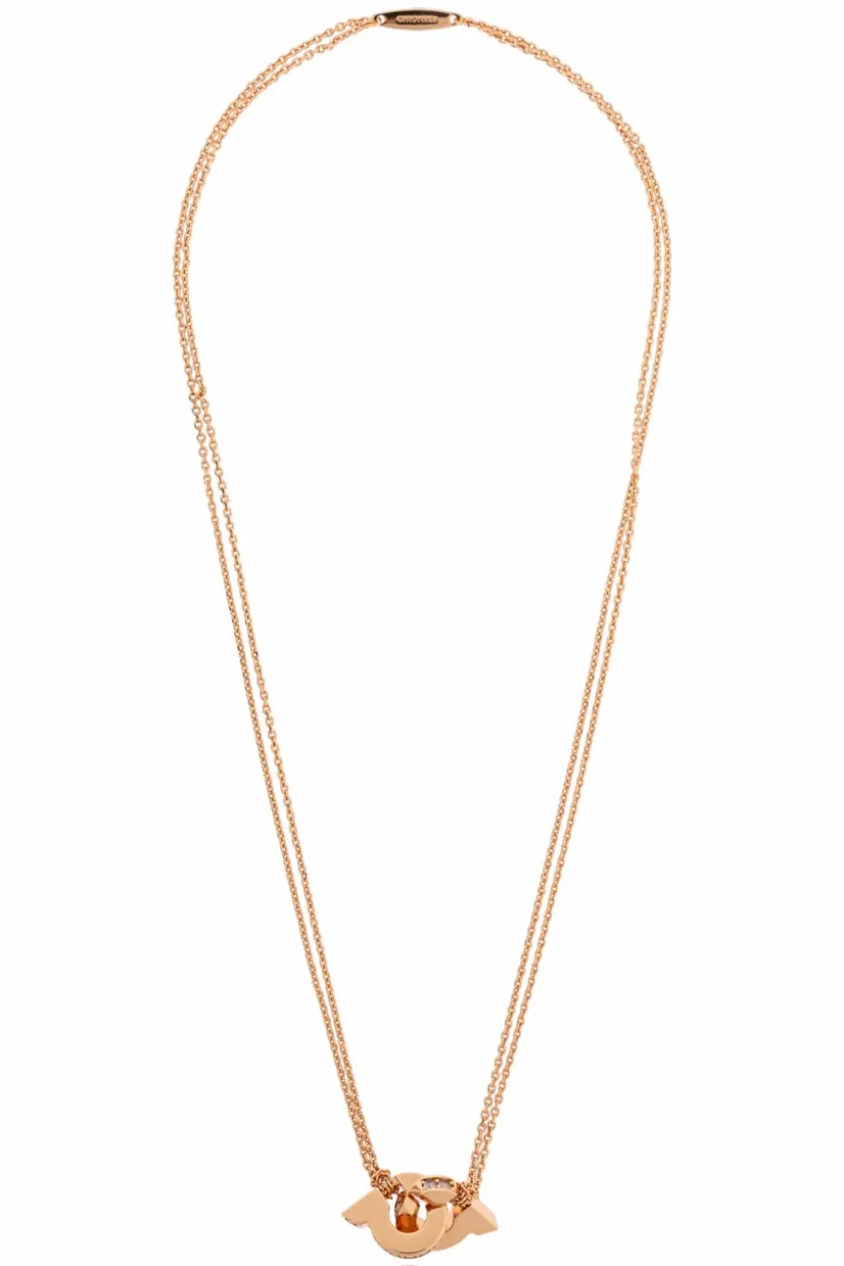 FERRAGAMO PINK Necklace with a logo-shaped pendant