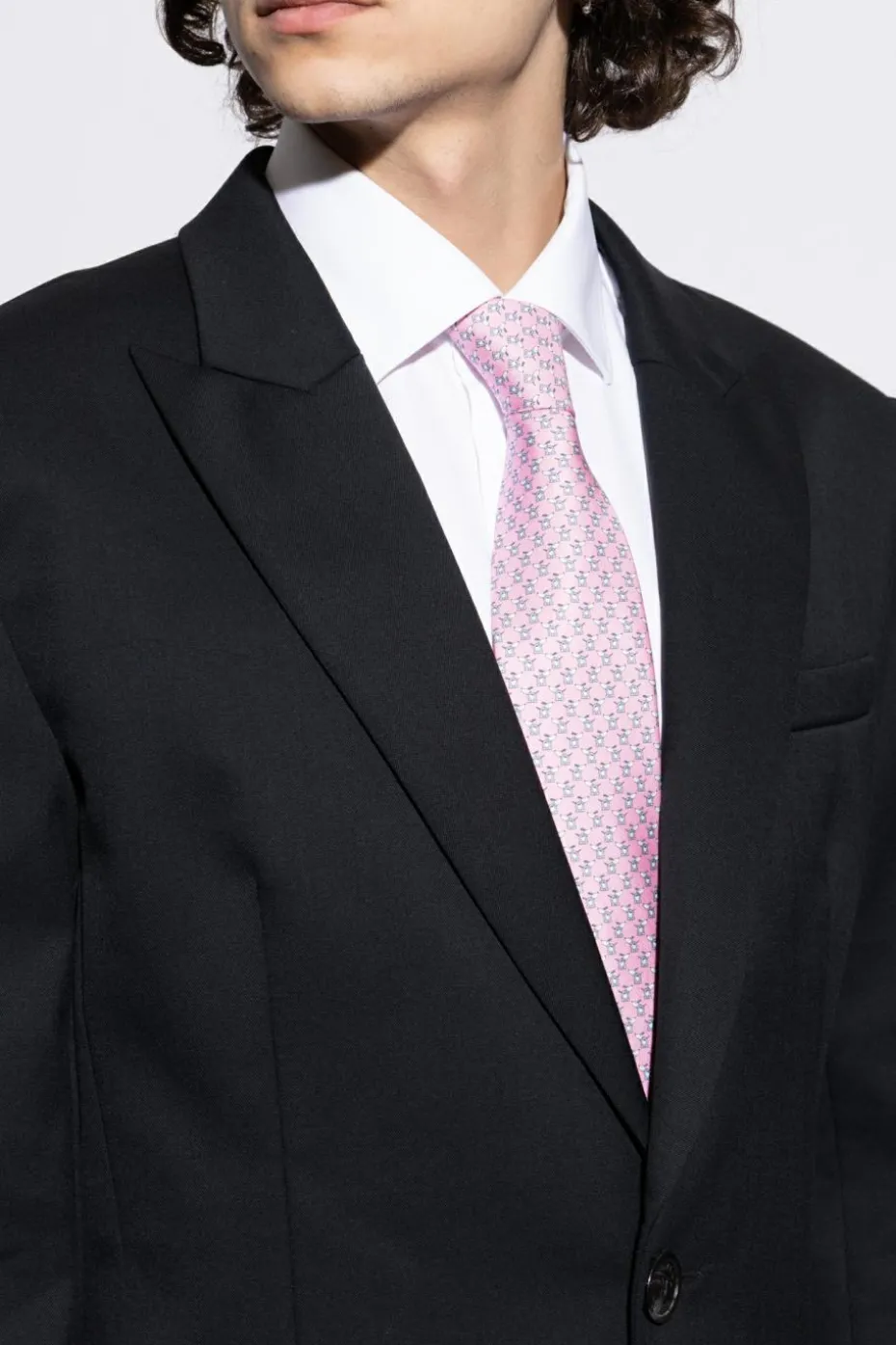 FERRAGAMO PINK Silk tie