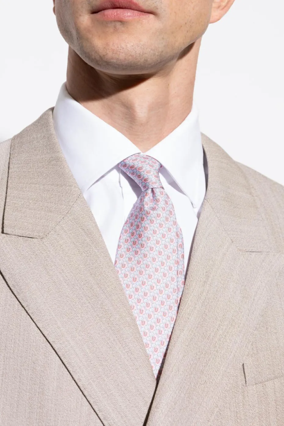 FERRAGAMO PINK Silk tie