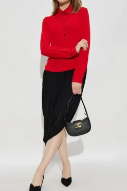 FERRAGAMO RED Dress with a side slit