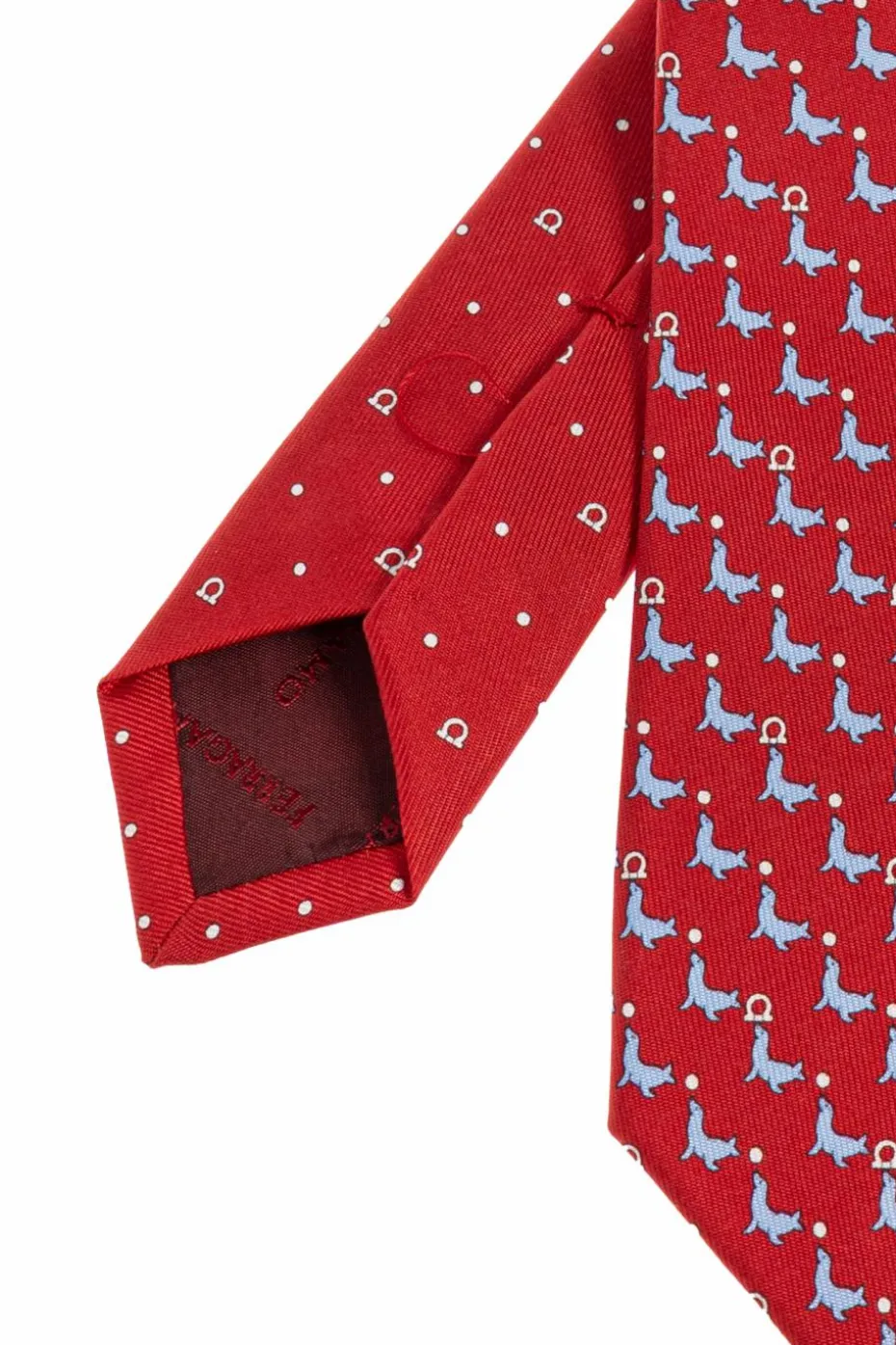 FERRAGAMO RED Silk tie