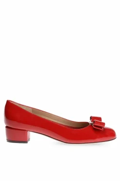 FERRAGAMO RED 'Vara' pumps