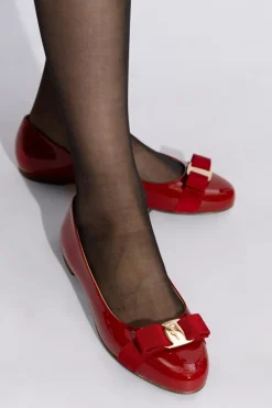 FERRAGAMO RED ‘Varina’ ballet flats