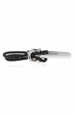 FERRAGAMO SILVER Bracelet with engraved logo
