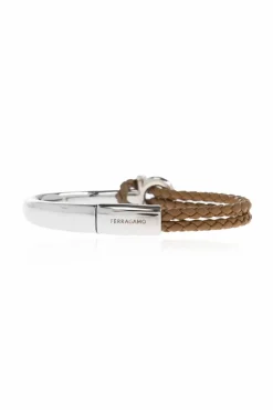 FERRAGAMO SILVER Bracelet with logo
