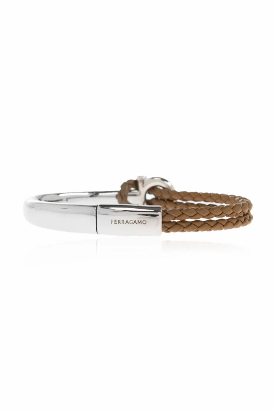 FERRAGAMO SILVER Bracelet with logo