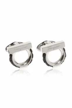 FERRAGAMO SILVER āGanciniā cuff links