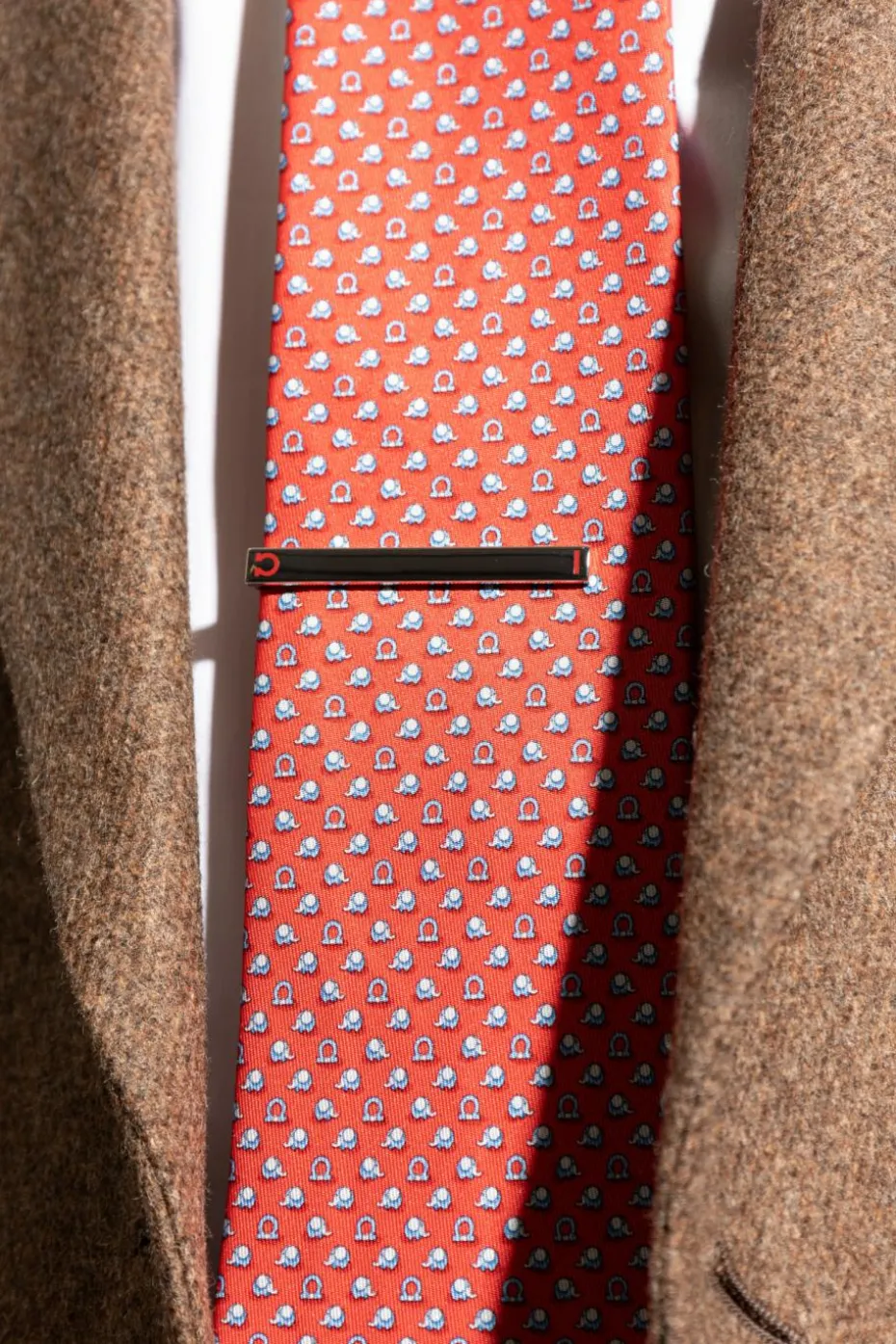 FERRAGAMO SILVER Tie clip